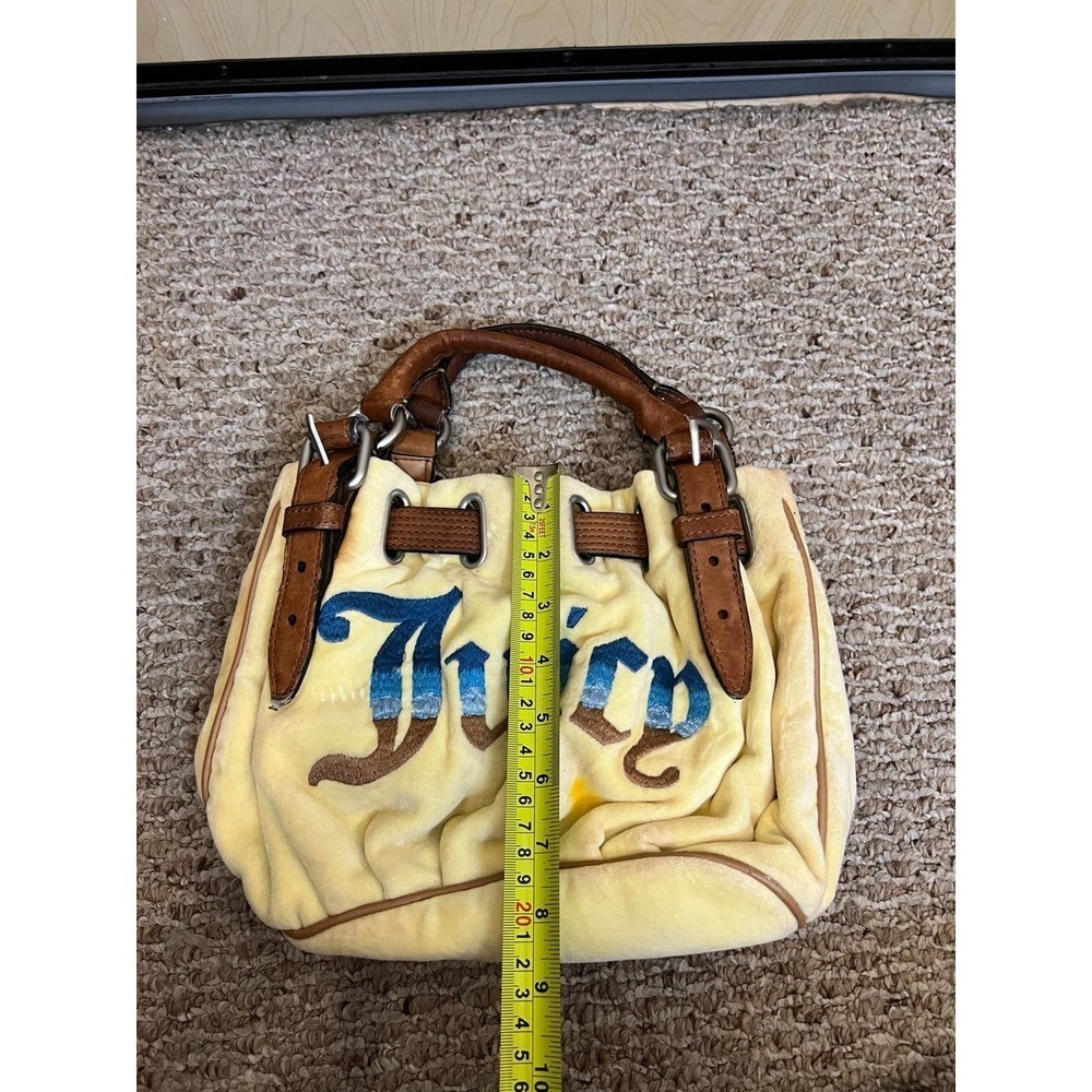 Juicy Couture RARE Yellow Velour Daydreamer Shoulder bag - Picture 9 of 12